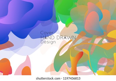 Abstract cover template with gradient design elements. Futuristic abstract modern pattern with fluid colors creating digital art. Bright colored background artistic social media web banner
