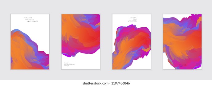 Abstract cover template with gradient design elements. Futuristic abstract modern pattern with fluid colors creating digital art. Bright colored background artistic social media web banner
