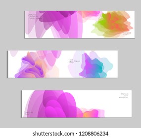 Abstract cover template with gradient design elements. Futuristic abstract modern pattern with fluid colors creating digital art. Bright colored background artistic social media web banner