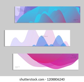 Abstract cover template with gradient design elements. Futuristic abstract modern pattern with fluid colors creating digital art. Bright colored background artistic social media web banner