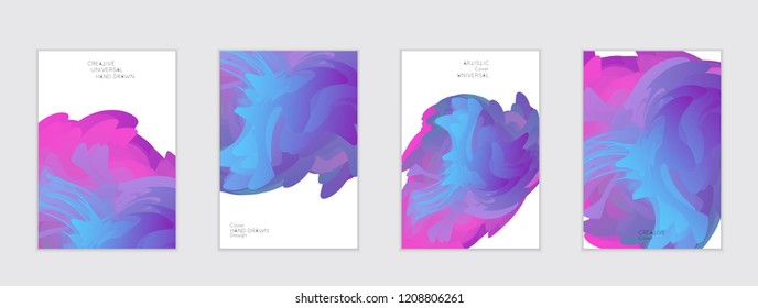 Abstract cover template with gradient design elements. Futuristic abstract modern pattern with fluid colors creating digital art. Bright colored background artistic social media web banner