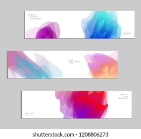 Abstract cover template with gradient design elements. Futuristic abstract modern pattern with fluid colors creating digital art. Bright colored background artistic social media web banner