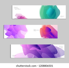 Abstract cover template with gradient design elements. Futuristic abstract modern pattern with fluid colors creating digital art. Bright colored background artistic social media web banner