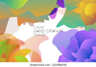 Abstract cover template with gradient design elements. Futuristic abstract modern pattern with fluid colors creating digital art. Bright colored background artistic social media web banner