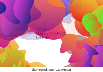 Abstract cover template with gradient design elements. Futuristic abstract modern pattern with fluid colors creating digital art. Bright colored background artistic social media web banner