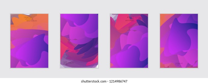Abstract cover template with gradient design elements. Futuristic abstract modern pattern with fluid colors creating digital art. Bright colored background artistic social media web banner