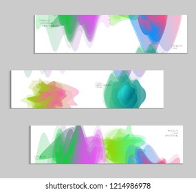 Abstract cover template with gradient design elements. Futuristic abstract modern pattern with fluid colors creating digital art. Bright colored background artistic social media web banner