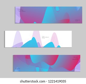 Abstract cover template with gradient design elements. Futuristic abstract modern pattern with fluid colors creating digital art. Bright colored background artistic social media web banner