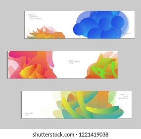 Abstract cover template with gradient design elements. Futuristic abstract modern pattern with fluid colors creating digital art. Bright colored background artistic social media web banner