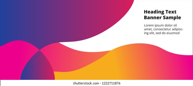 Abstract cover template with gradient design elements. Futuristic abstract modern pattern with fluid colors creating digital art. Bright colored background artistic social media web banner