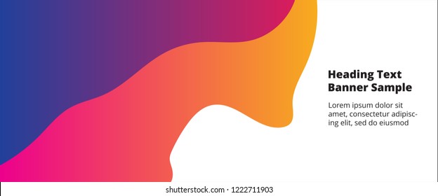 Abstract cover template with gradient design elements. Futuristic abstract modern pattern with fluid colors creating digital art. Bright colored background artistic social media web banner