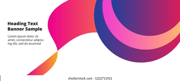 Abstract cover template with gradient design elements. Futuristic abstract modern pattern with fluid colors creating digital art. Bright colored background artistic social media web banner
