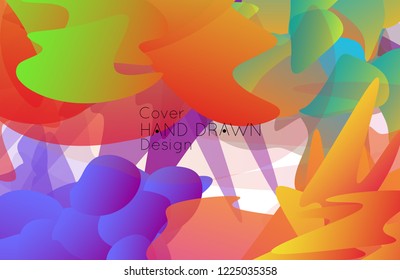 Abstract cover template with gradient design elements. Futuristic abstract modern pattern with fluid colors creating digital art. Bright colored background artistic social media web banner