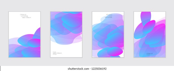 Abstract cover template with gradient design elements. Futuristic abstract modern pattern with fluid colors creating digital art. Bright colored background artistic social media web banner