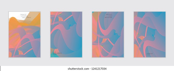 Abstract cover template with gradient design elements. Futuristic abstract modern pattern with fluid colors creating digital art. Bright colored background artistic social media web banner