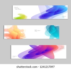 Abstract cover template with gradient design elements. Futuristic abstract modern pattern with fluid colors creating digital art. Bright colored background artistic social media web banner