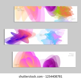 Abstract cover template with gradient design elements. Futuristic abstract modern pattern with fluid colors creating digital art. Bright colored background artistic social media web banner