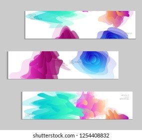 Abstract cover template with gradient design elements. Futuristic abstract modern pattern with fluid colors creating digital art. Bright colored background artistic social media web banner