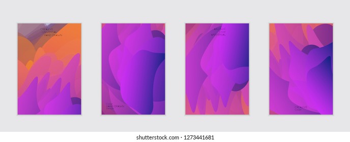 Abstract cover template with gradient design elements. Futuristic abstract modern pattern with fluid colors creating digital art. Bright colored background artistic social media web banner