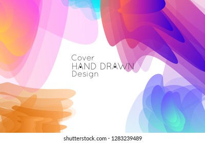 Abstract cover template with gradient design elements. Futuristic abstract modern pattern with fluid colors creating digital art. Bright colored background artistic social media web banner