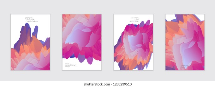 Abstract cover template with gradient design elements. Futuristic abstract modern pattern with fluid colors creating digital art. Bright colored background artistic social media web banner