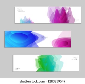 Abstract cover template with gradient design elements. Futuristic abstract modern pattern with fluid colors creating digital art. Bright colored background artistic social media web banner