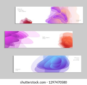 Abstract cover template with gradient design elements. Futuristic abstract modern pattern with fluid colors creating digital art. Bright colored background artistic social media web banner