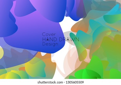 Abstract cover template with gradient design elements. Futuristic abstract modern pattern with fluid colors creating digital art. Bright colored background artistic social media web banner