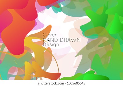Abstract cover template with gradient design elements. Futuristic abstract modern pattern with fluid colors creating digital art. Bright colored background artistic social media web banner