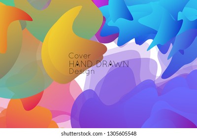 Abstract cover template with gradient design elements. Futuristic abstract modern pattern with fluid colors creating digital art. Bright colored background artistic social media web banner