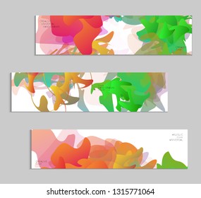 Abstract cover template with gradient design elements. Futuristic abstract modern pattern with fluid colors creating digital art. Bright colored background artistic social media web banner