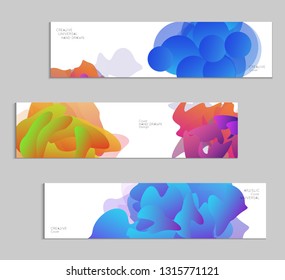 Abstract cover template with gradient design elements. Futuristic abstract modern pattern with fluid colors creating digital art. Bright colored background artistic social media web banner