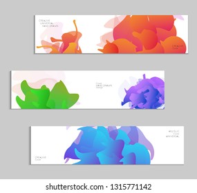 Abstract cover template with gradient design elements. Futuristic abstract modern pattern with fluid colors creating digital art. Bright colored background artistic social media web banner