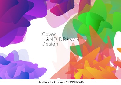 Abstract cover template with gradient design elements. Futuristic abstract modern pattern with fluid colors creating digital art. Bright colored background artistic social media web banner