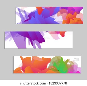 Abstract cover template with gradient design elements. Futuristic abstract modern pattern with fluid colors creating digital art. Bright colored background artistic social media web banner