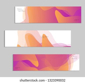 Abstract cover template with gradient design elements. Futuristic abstract modern pattern with fluid colors creating digital art. Bright colored background artistic social media web banner