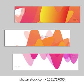 Abstract cover template with gradient design elements. Futuristic abstract modern pattern with fluid colors creating digital art. Bright colored background artistic social media web banner