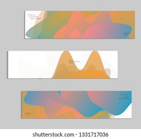 Abstract cover template with gradient design elements. Futuristic abstract modern pattern with fluid colors creating digital art. Bright colored background artistic social media web banner