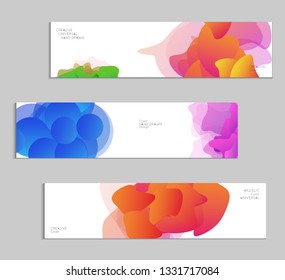 Abstract cover template with gradient design elements. Futuristic abstract modern pattern with fluid colors creating digital art. Bright colored background artistic social media web banner
