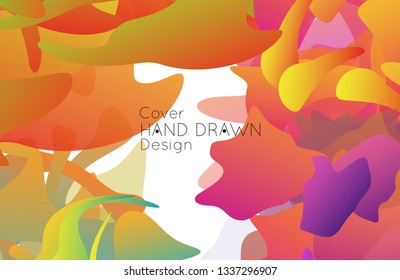 Abstract cover template with gradient design elements. Futuristic abstract modern pattern with fluid colors creating digital art. Bright colored background artistic social media web banner