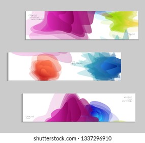 Abstract cover template with gradient design elements. Futuristic abstract modern pattern with fluid colors creating digital art. Bright colored background artistic social media web banner