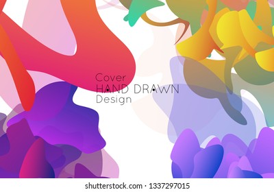 Abstract cover template with gradient design elements. Futuristic abstract modern pattern with fluid colors creating digital art. Bright colored background artistic social media web banner