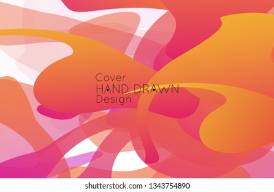 Abstract cover template with gradient design elements. Futuristic abstract modern pattern with fluid colors creating digital art. Bright colored background artistic social media web banner