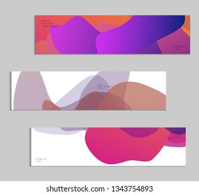 Abstract cover template with gradient design elements. Futuristic abstract modern pattern with fluid colors creating digital art. Bright colored background artistic social media web banner