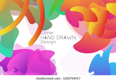 Abstract cover template with gradient design elements. Futuristic abstract modern pattern with fluid colors creating digital art. Bright colored background artistic social media web banner