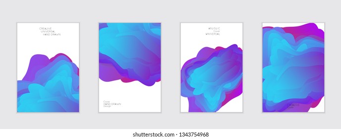 Abstract cover template with gradient design elements. Futuristic abstract modern pattern with fluid colors creating digital art. Bright colored background artistic social media web banner