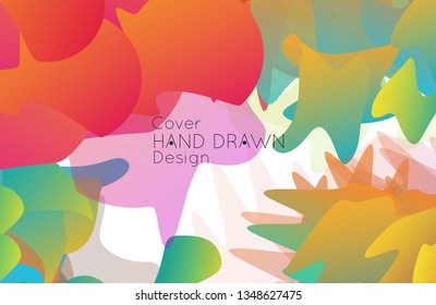 Abstract cover template with gradient design elements. Futuristic abstract modern pattern with fluid colors creating digital art. Bright colored background artistic social media web banner