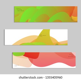 Abstract cover template with gradient design elements. Futuristic abstract modern pattern with fluid colors creating digital art. Bright colored background artistic social media web banner