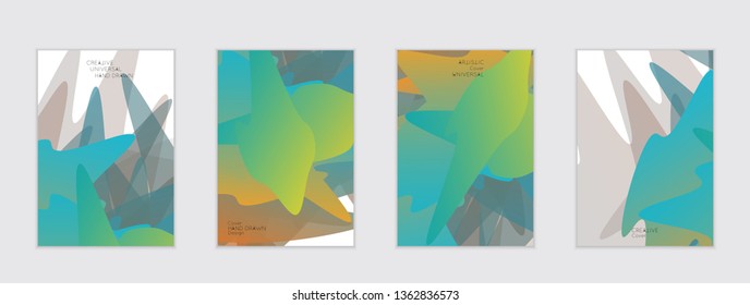 Abstract cover template with gradient design elements. Futuristic abstract modern pattern with fluid colors creating digital art. Bright colored background artistic social media web banner