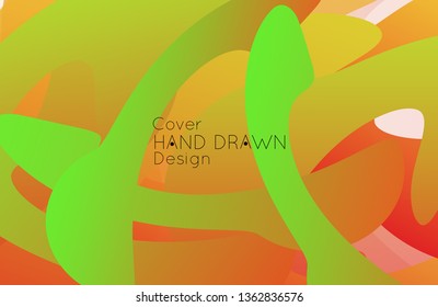 Abstract cover template with gradient design elements. Futuristic abstract modern pattern with fluid colors creating digital art. Bright colored background artistic social media web banner